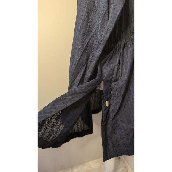 Adam Lippes anorak utility double zip drawstring waist navy jacket lg - Picture 5 of 12